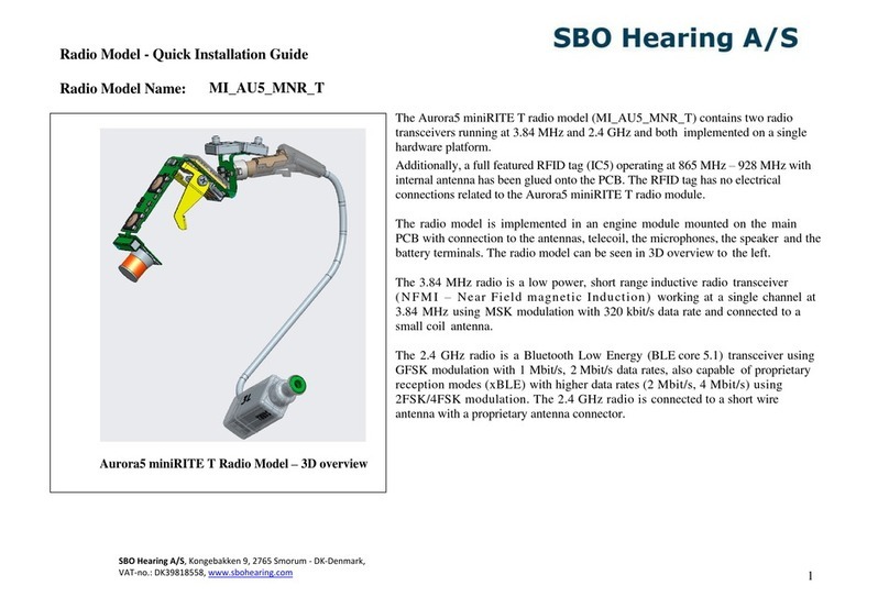 SBO Hearing Aurora5 miniRITE T Quick installation guide