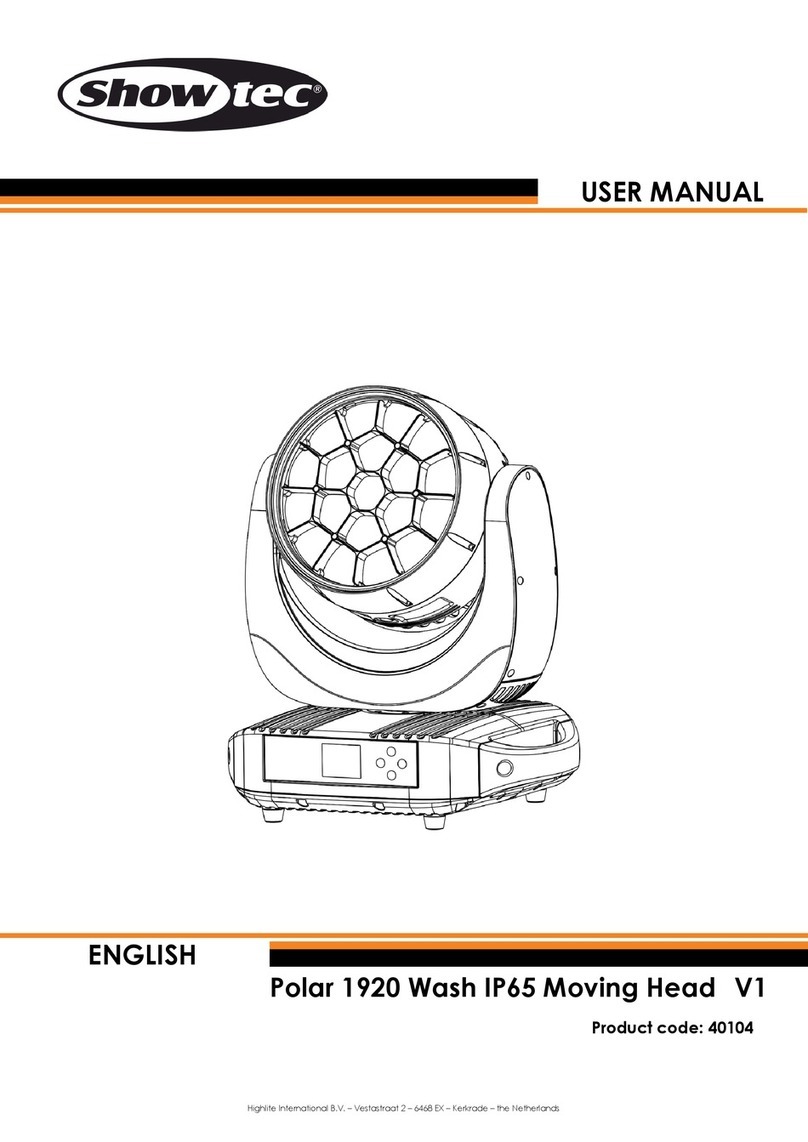 Show Tec Polar 1920 Wash User manual