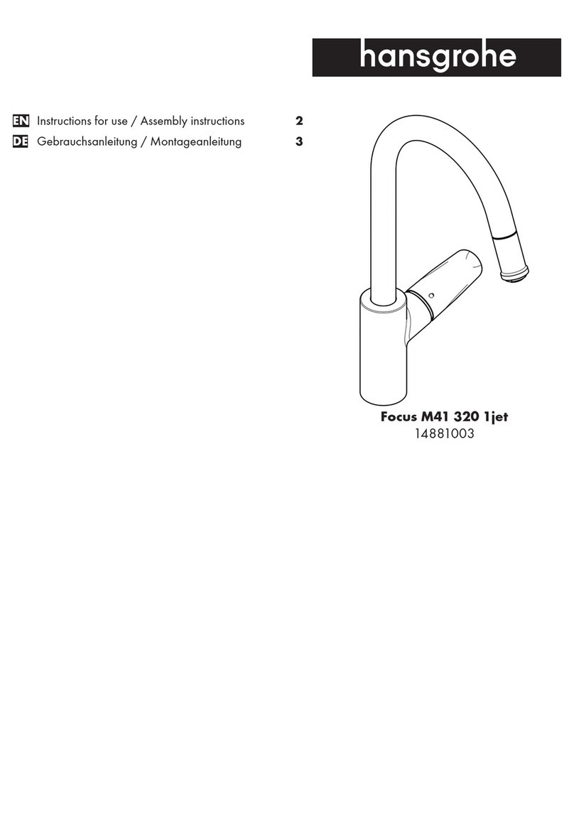 Hans Grohe Focus M41 320 1jet 14881003 User manual Hans Grohe Focus M41 320 1jet 14881003 User manual