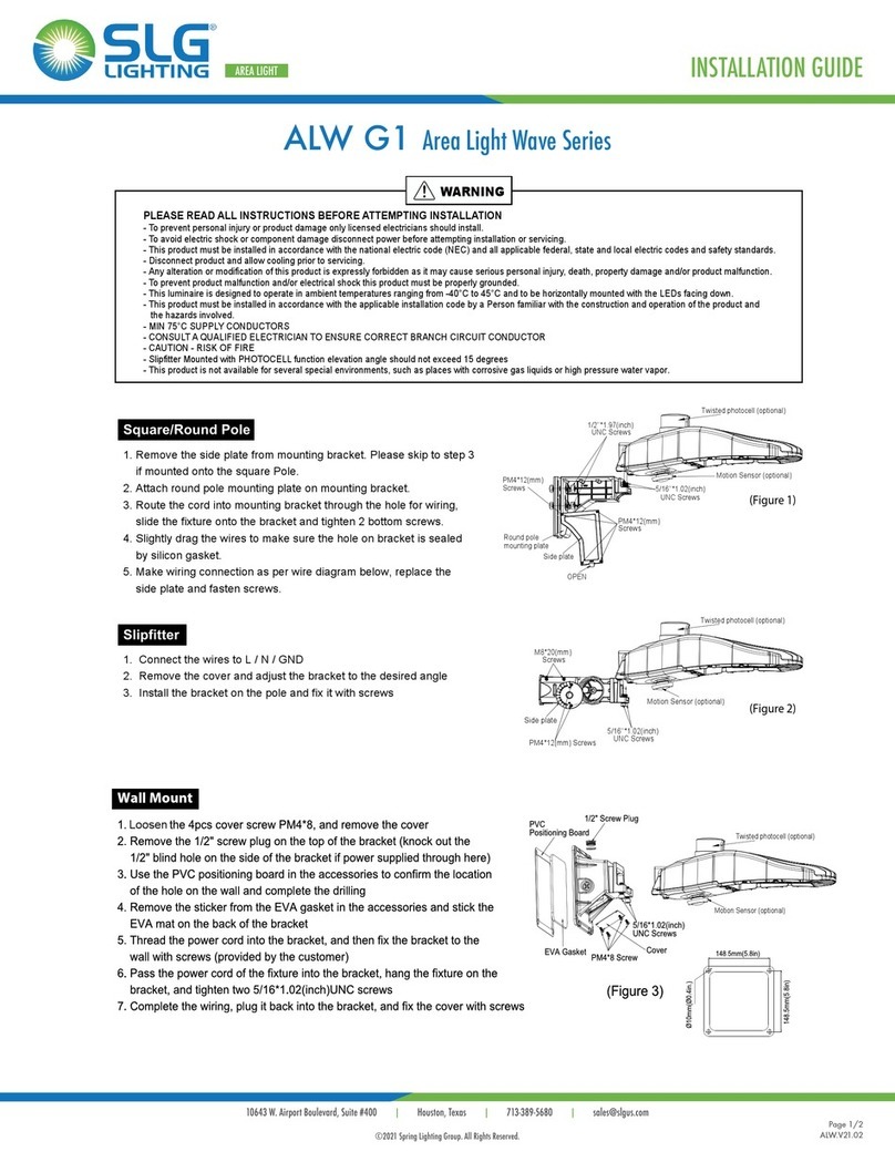 SLG Area Light Wave Series User manual