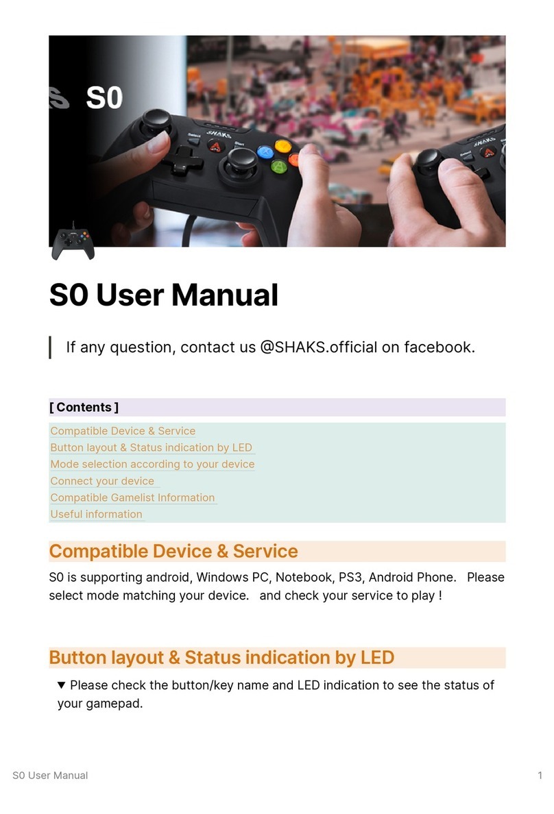SHAKS SO User manual