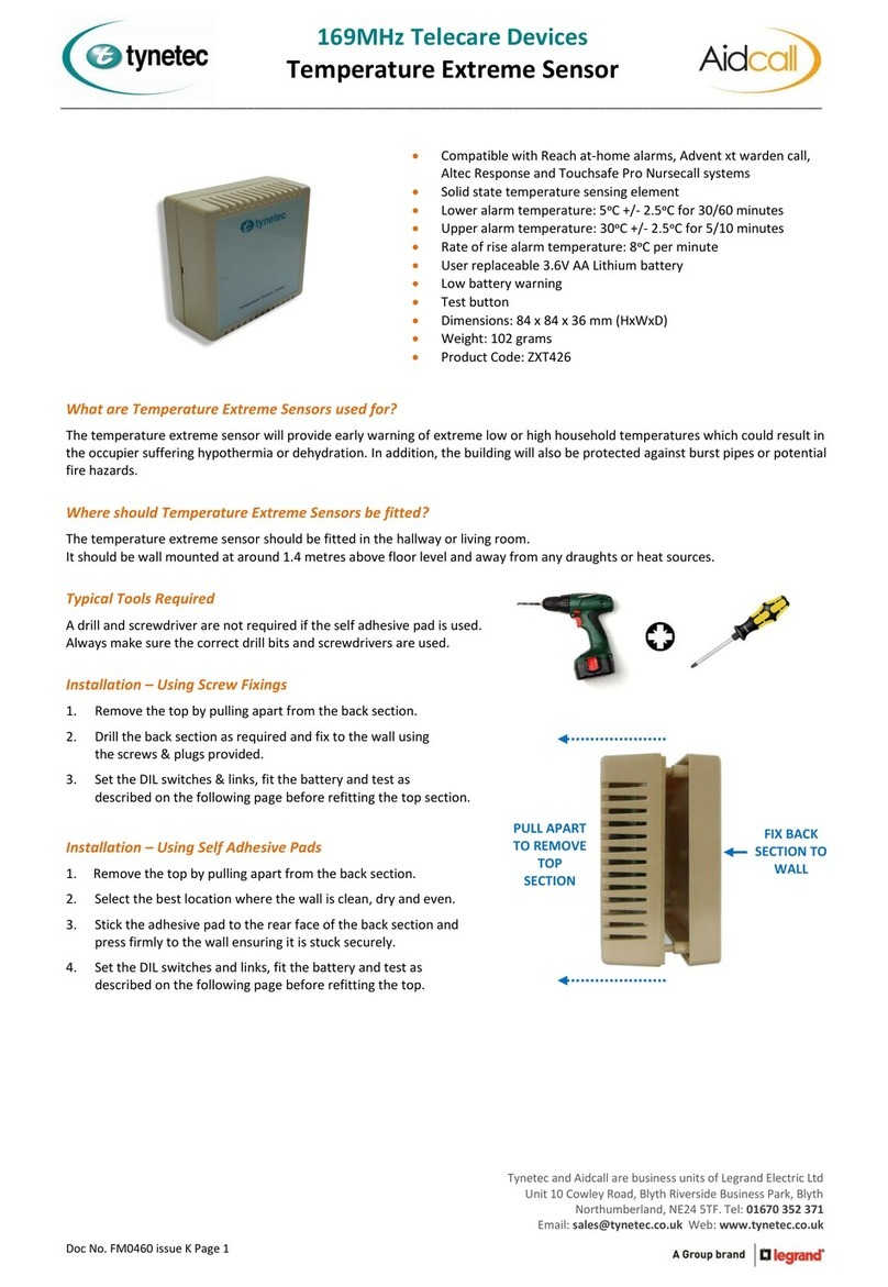 Aidcall Tynetec FM0460 quick start guide