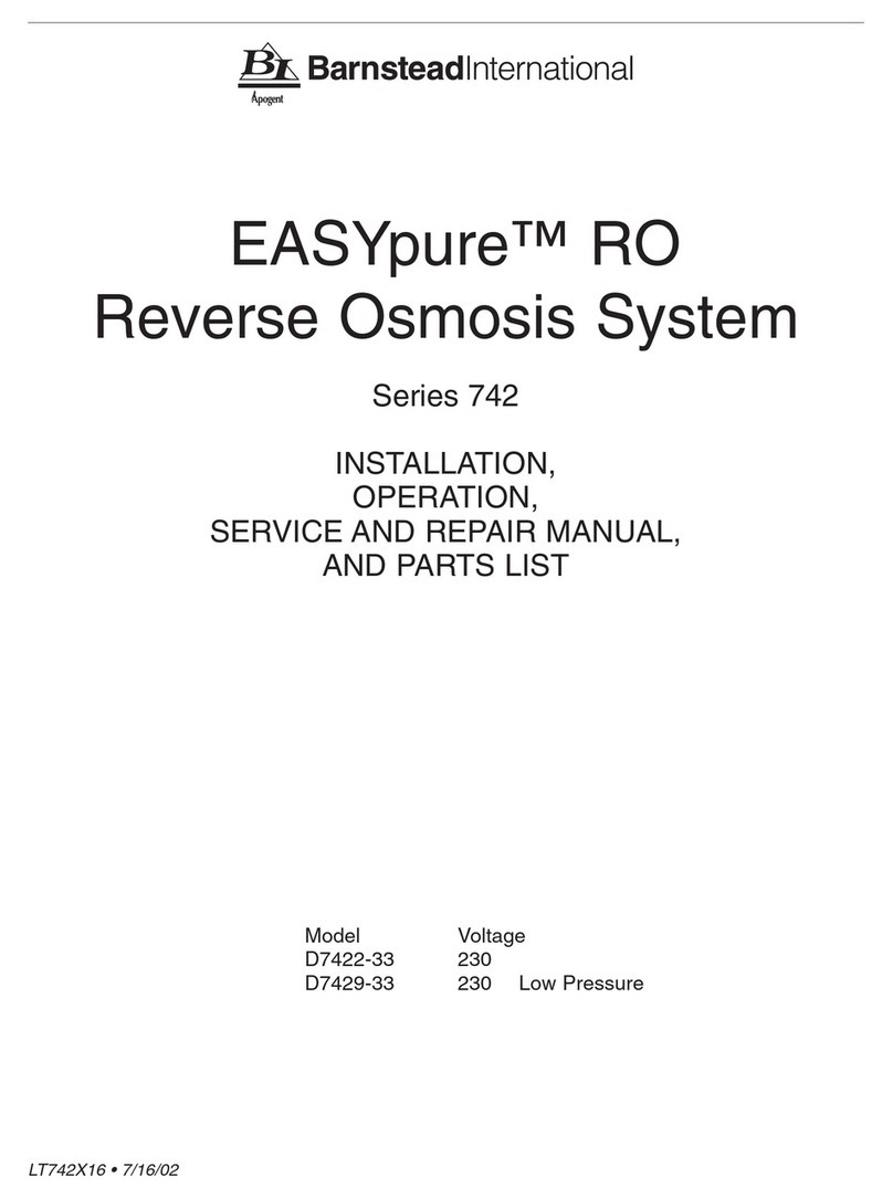 Barnstead EASYpure RO 742 Series User manual