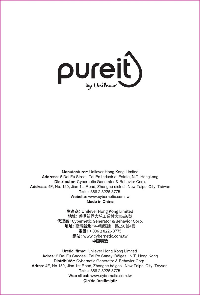 Unilever Pureit PX3000 instruction manual