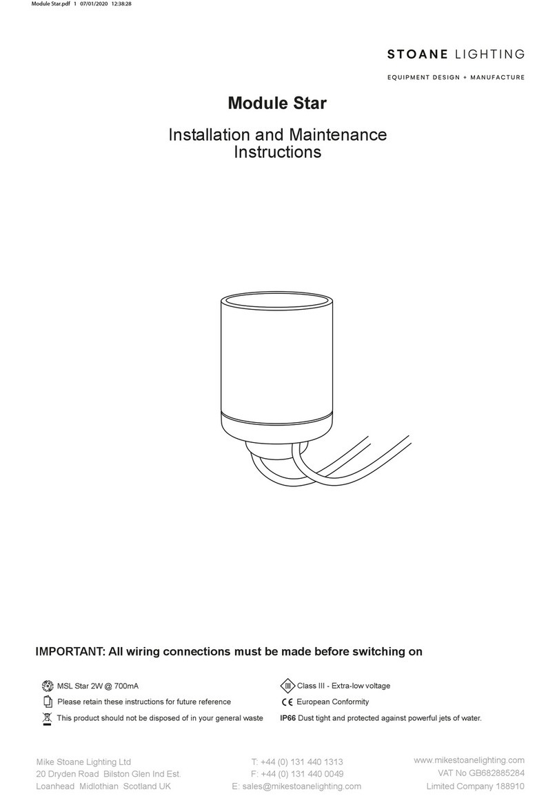 Stoane Lighting Module Star Installation and maintenance instructions