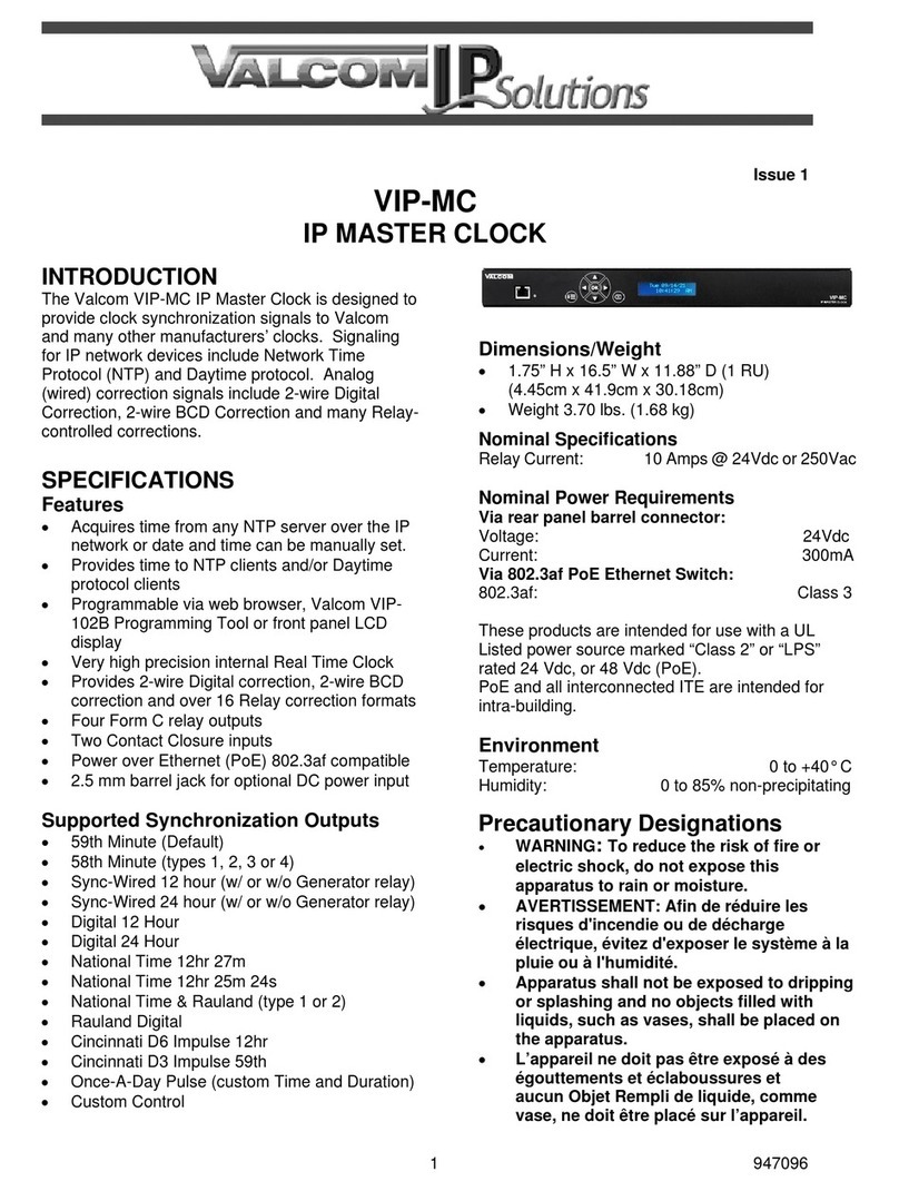 Valcom VIP-MC quick start guide