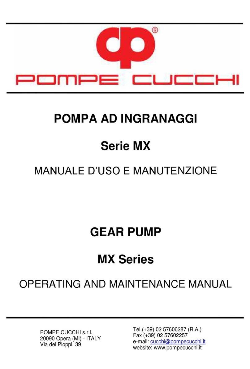 POMPE CUCCHI MX Series Operating and maintenance manual POMPE CUCCHI MX Series Operating and maintenance manual