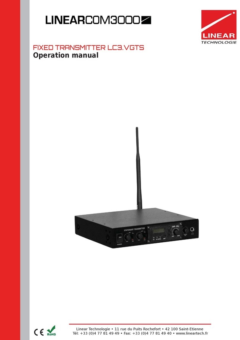 Linear LINEARCOM3000 User manual