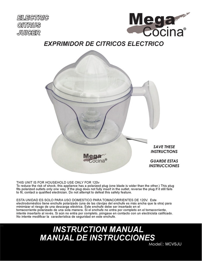 Mega Cocina MCVSJU User manual