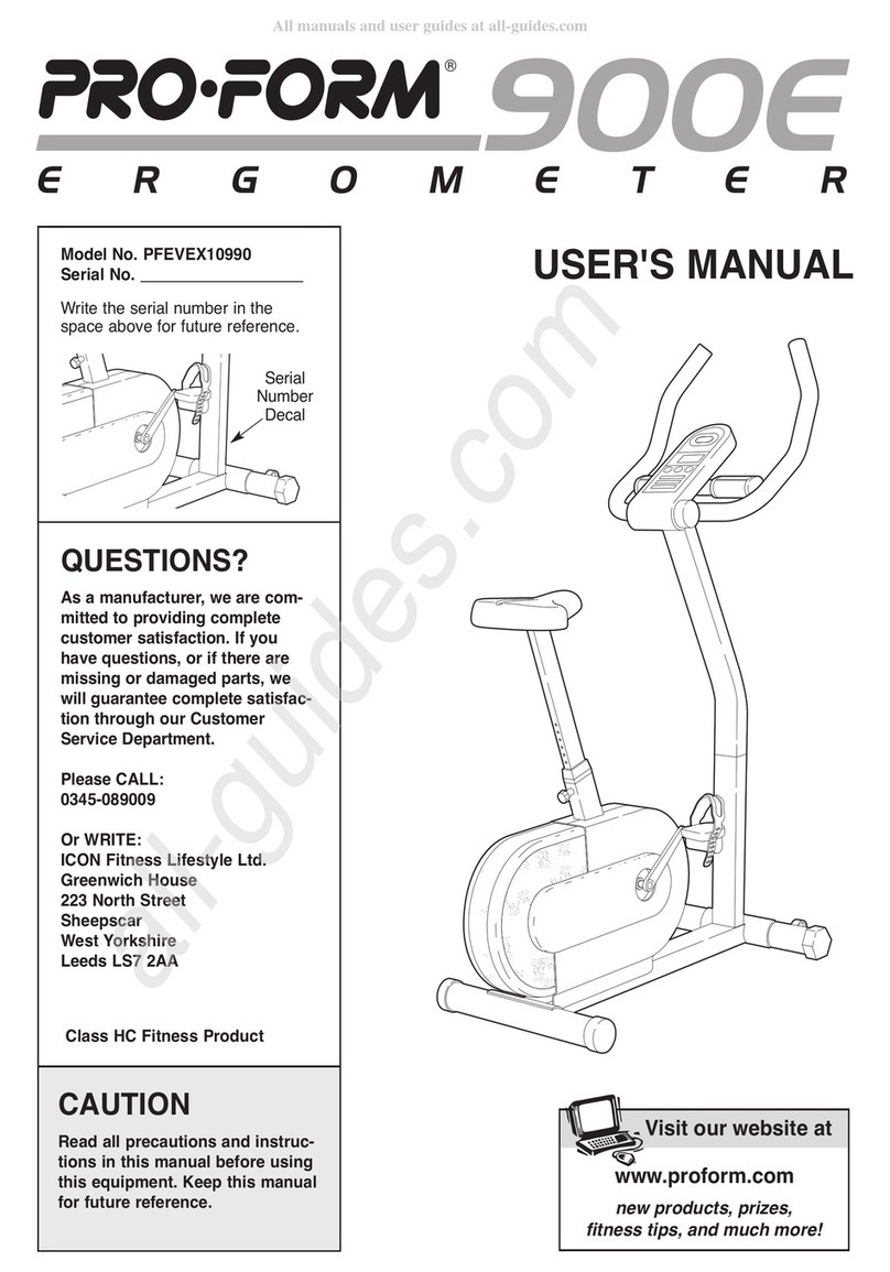 Pro-Form 900e Bike User manual