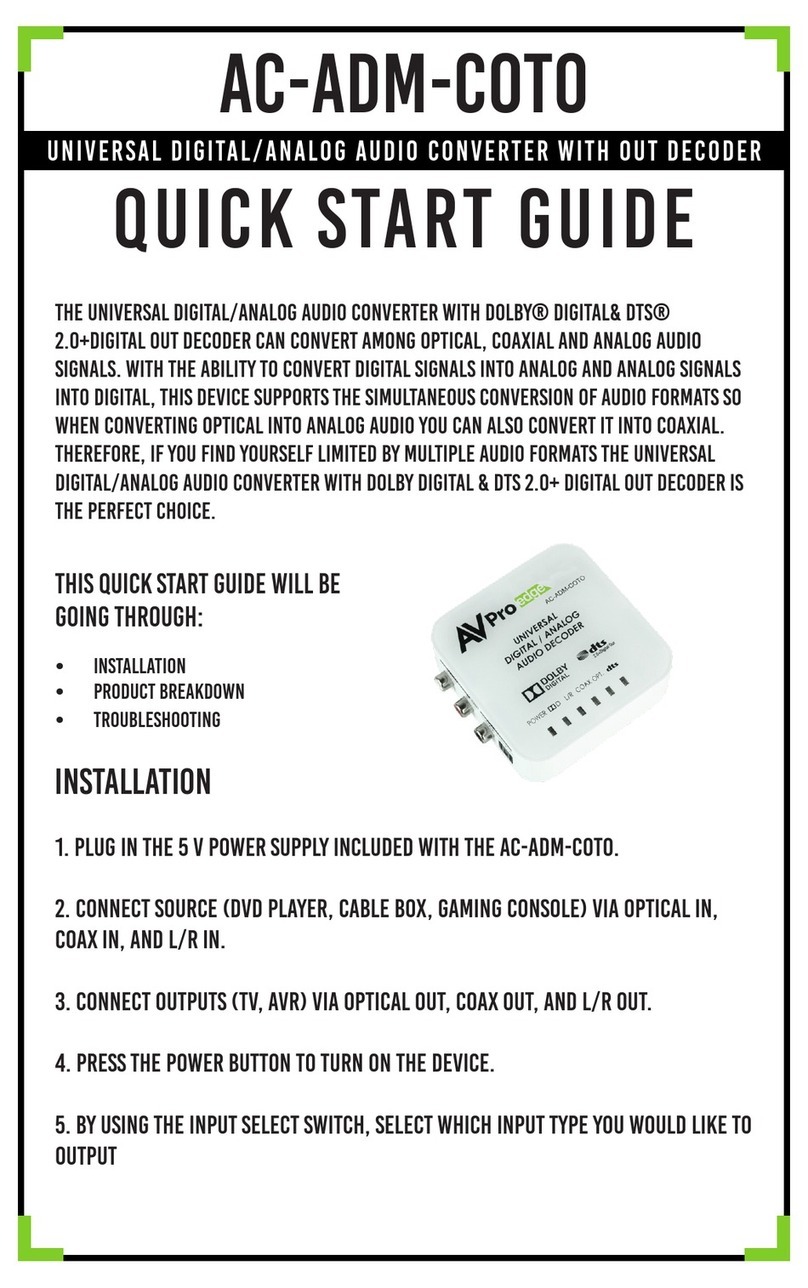 AVPro Edge AC-ADM-COTO quick start guide