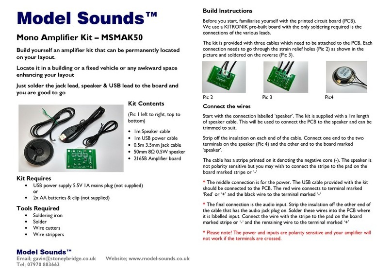 MODEL SOUNDS MSMAK50 quick guide