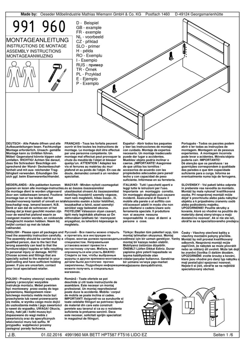 Oeseder Möbelindustrie 991 960 Assembly instructions Oeseder Möbelindustrie 991 960 Assembly instructions