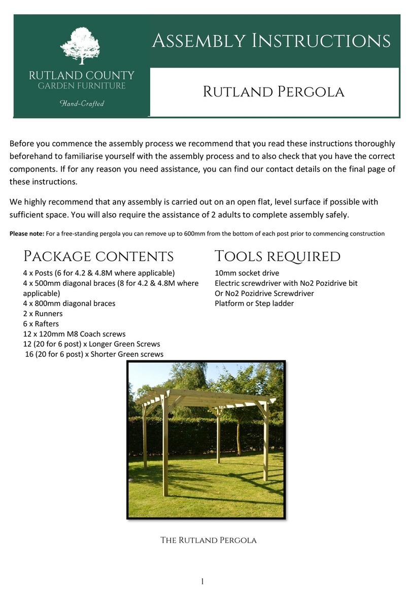 Rutland County Garden Furniture Rutland Pergola Assembly instructions Rutland County Garden Furniture Rutland Pergola Assembly instructions