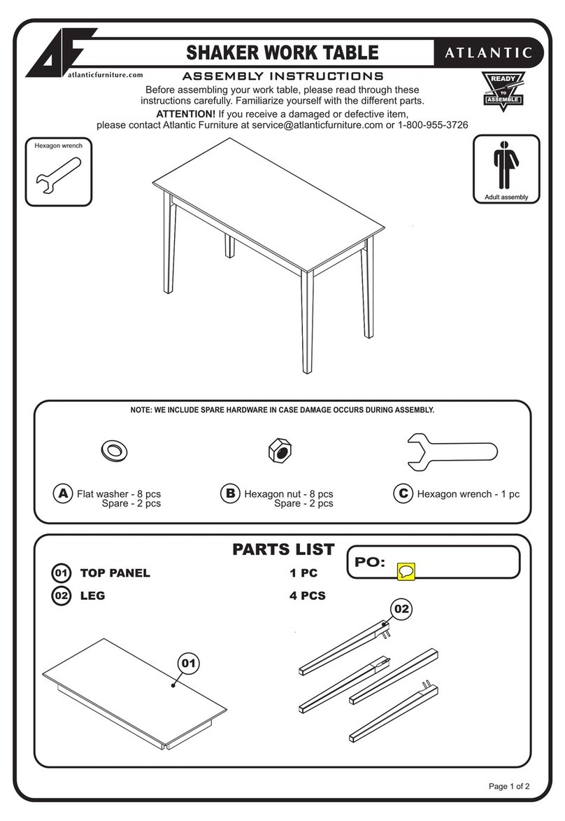 Atlantic Furniture SHAKER Assembly instructions