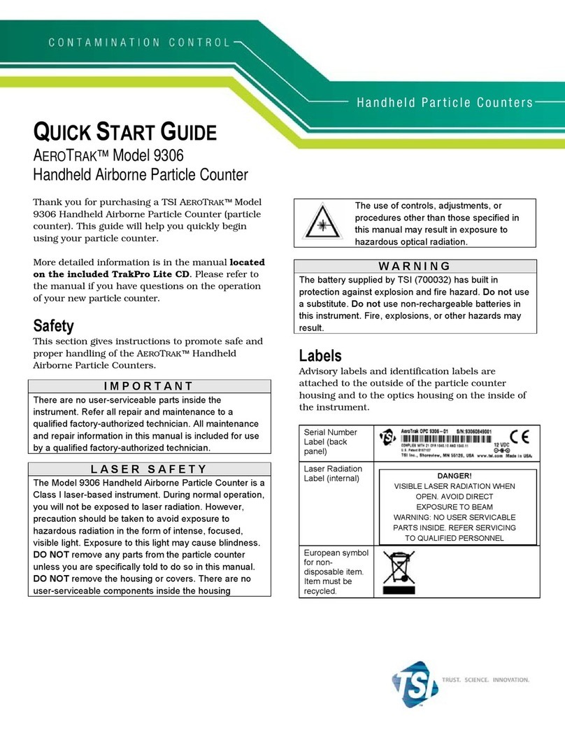 TSI Instruments AEROTRAK 9306 quick start guide