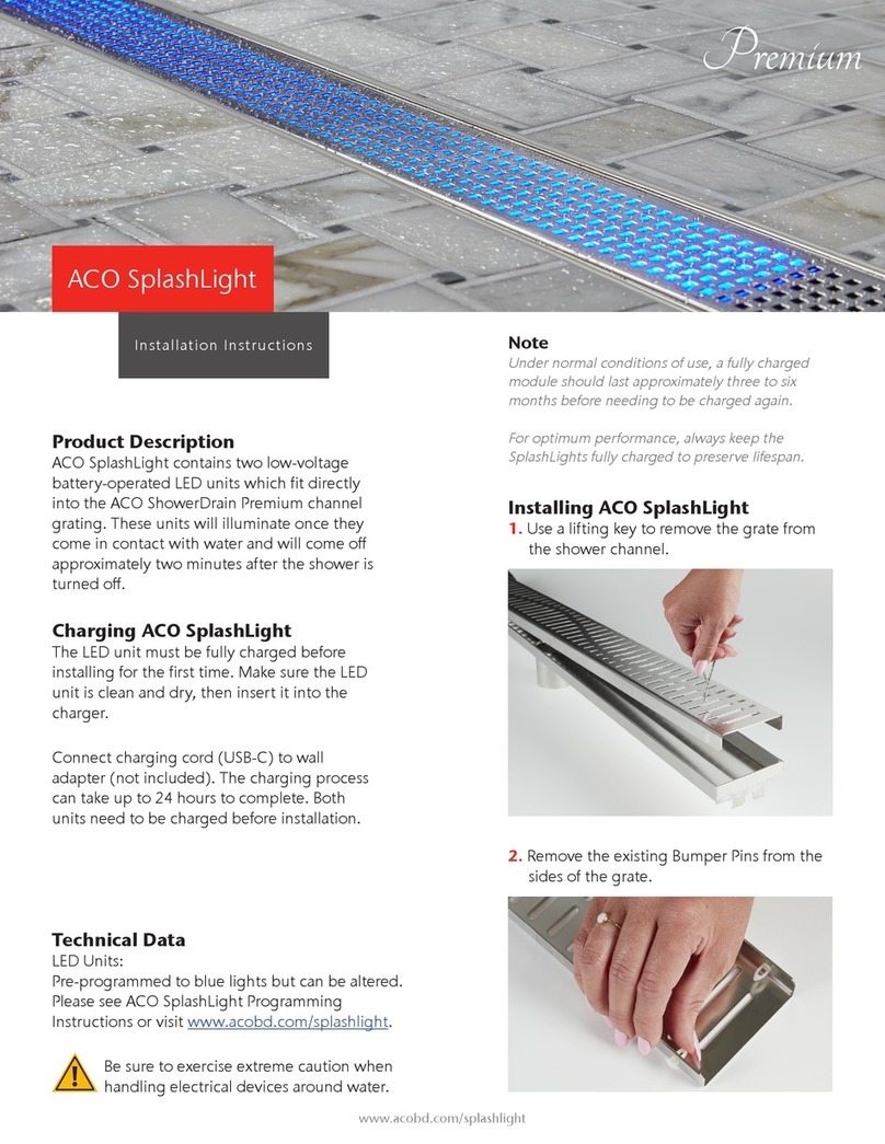 ACO SplashLight installation instructions