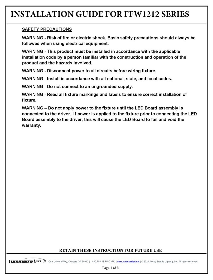 Luminaire led FFW1212 Series User manual