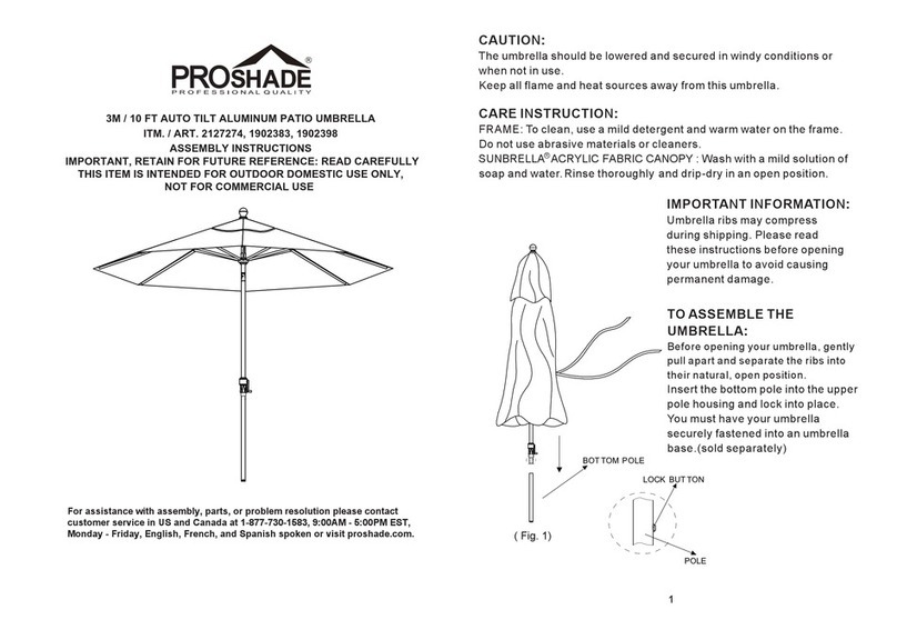 Proshade 2127274 Assembly instructions