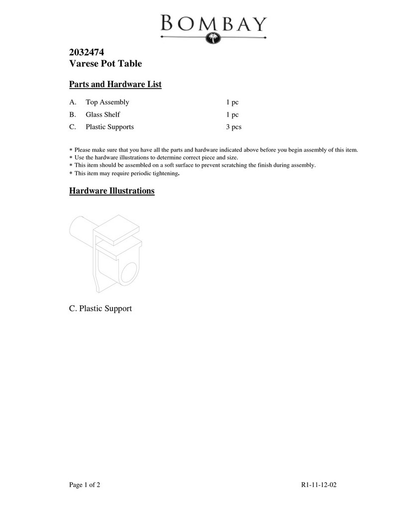 BOMBAY 2032474 User manual BOMBAY 2032474 User manual