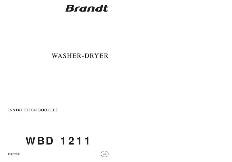 Brandt WBD 1211 User manual