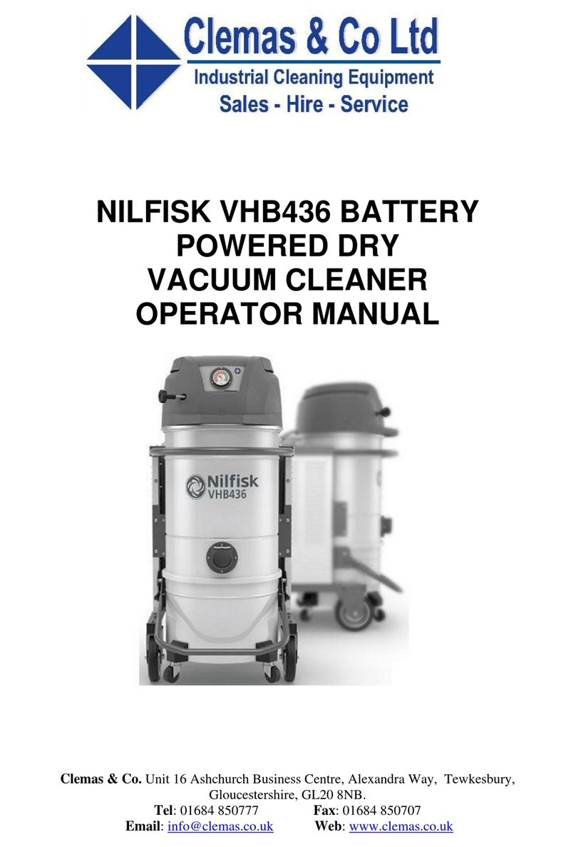 Clemas & Co NILFISK VHB436 Operator's manual