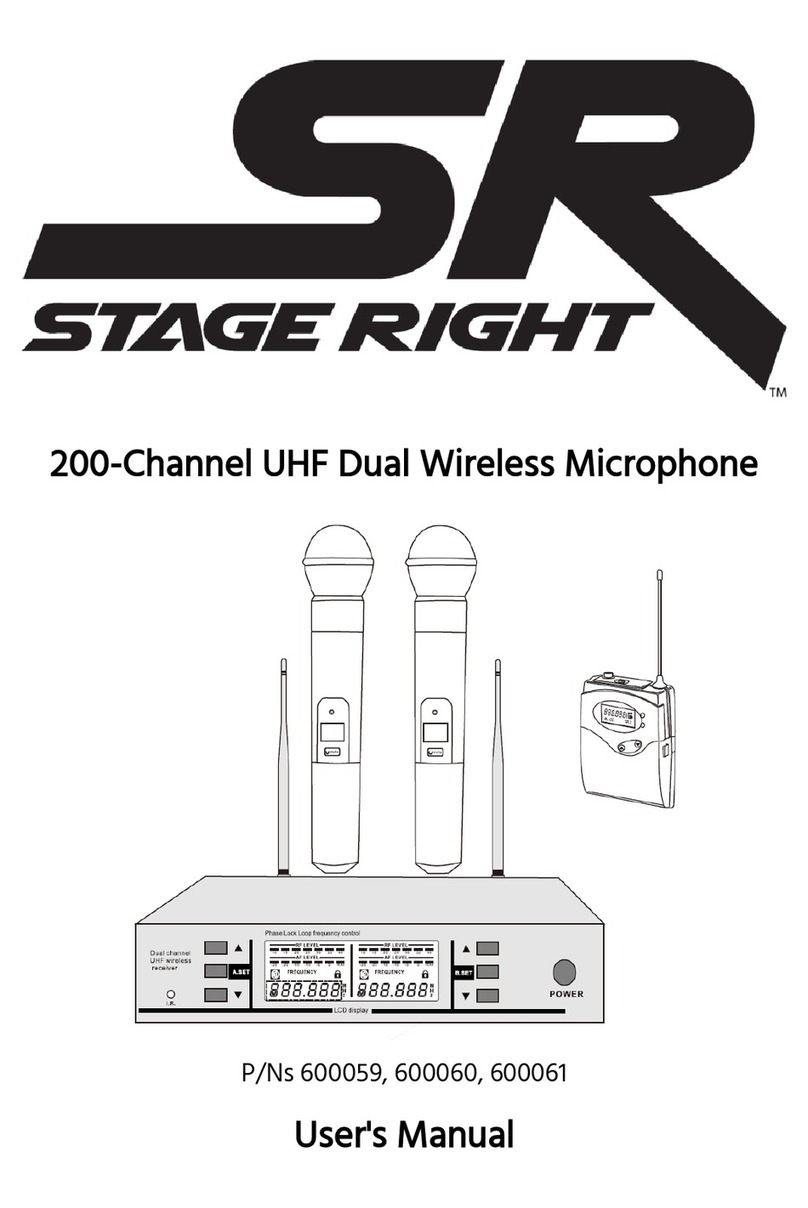 Stage right 600059 user manual