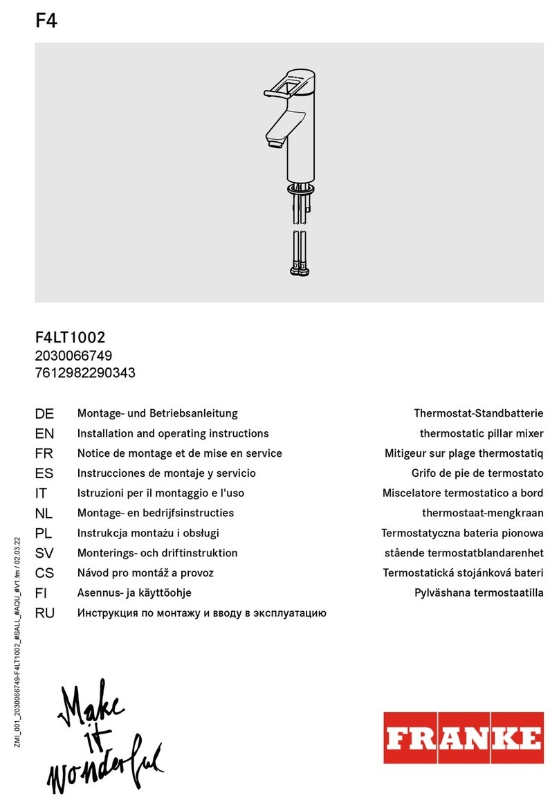 Franke F4LT1002 Installation and operating instructions Franke F4LT1002 Installation and operating instructions