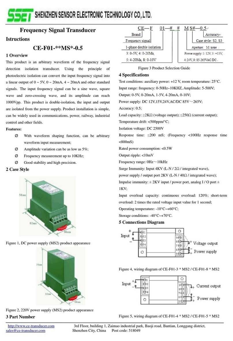 SSET CE-F01-MS-0.5 Series User manual