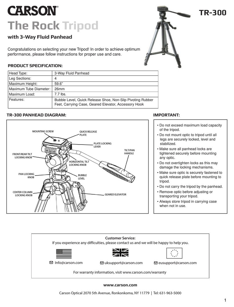 Carson Rock Tripod quick start guide