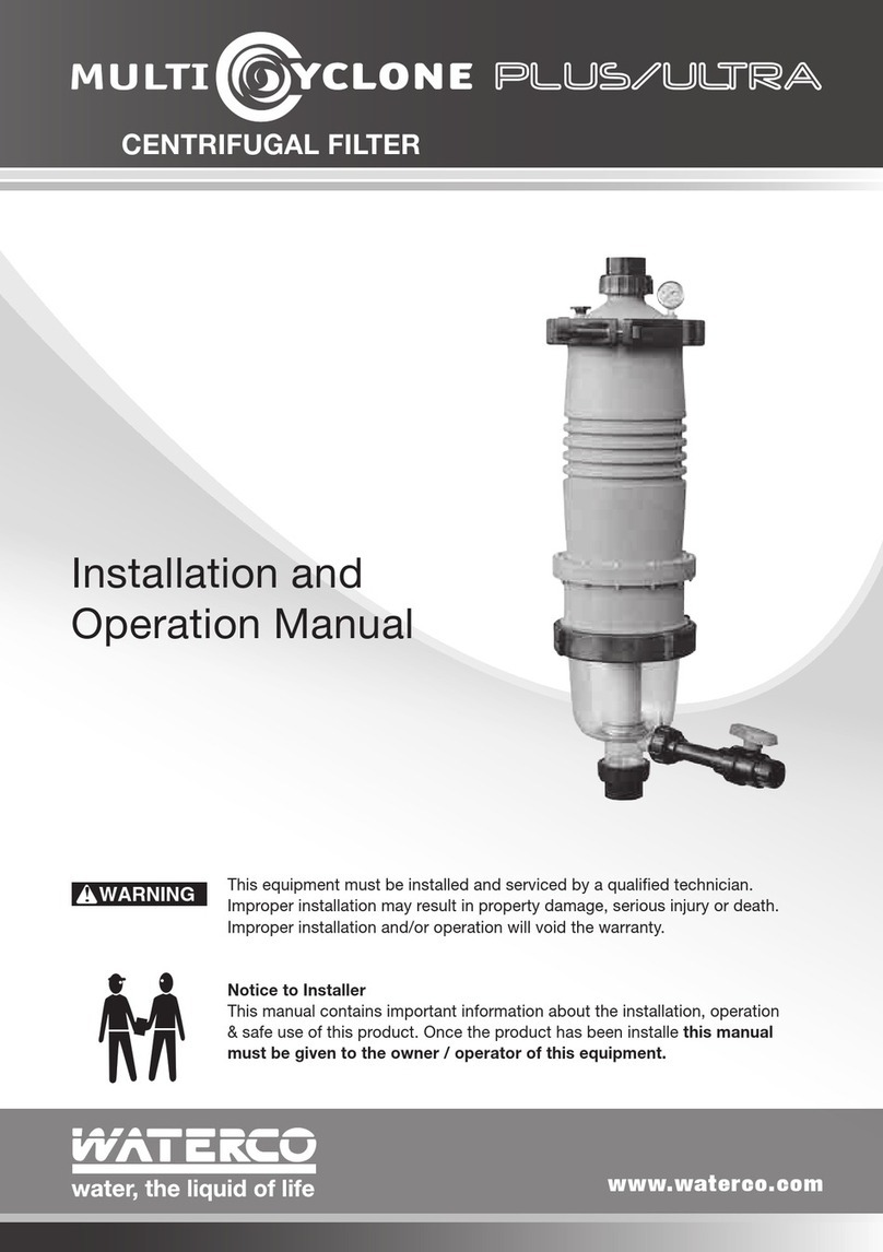 Waterco MultiCyclone12 Plus Installation and operation manual Waterco MultiCyclone12 Plus Installation and operation manual