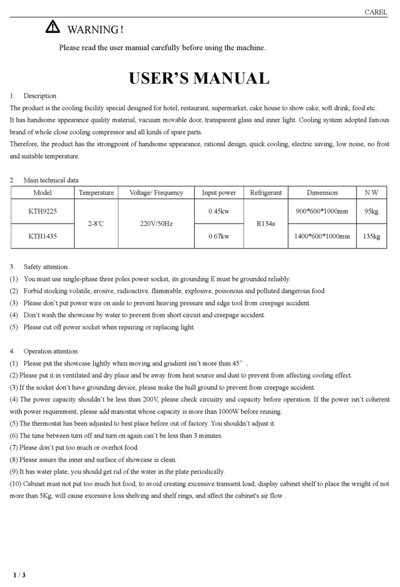 Carel KTH9225 user manual