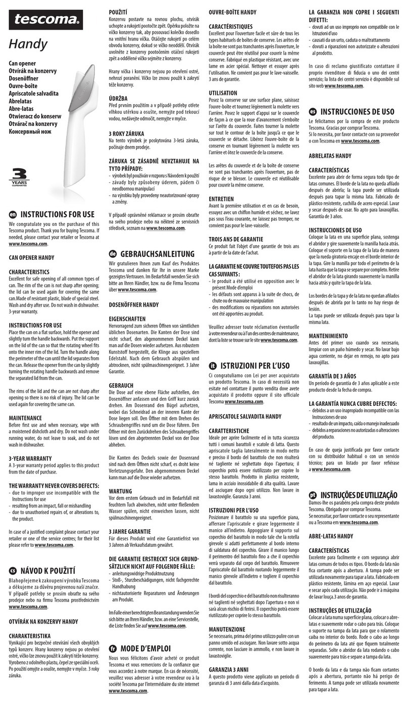 Tescoma Handy User manual Tescoma Handy User manual