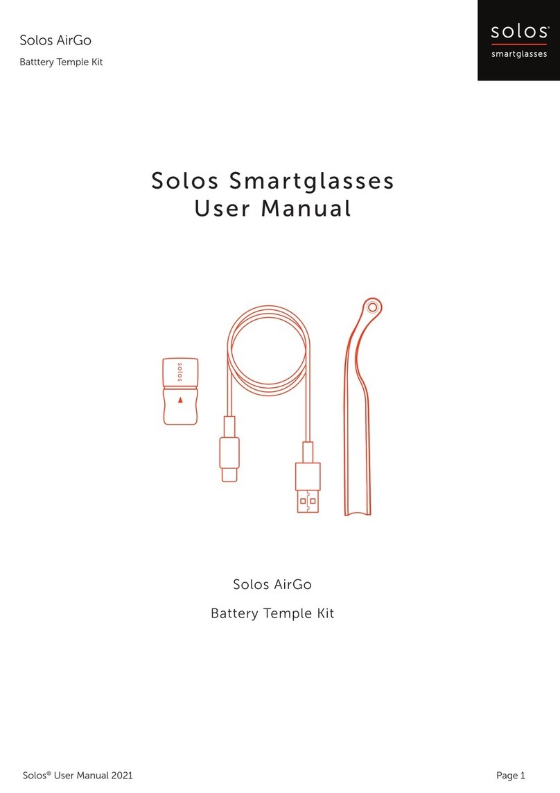 Solos AirGo Battery Temple Kit User manual