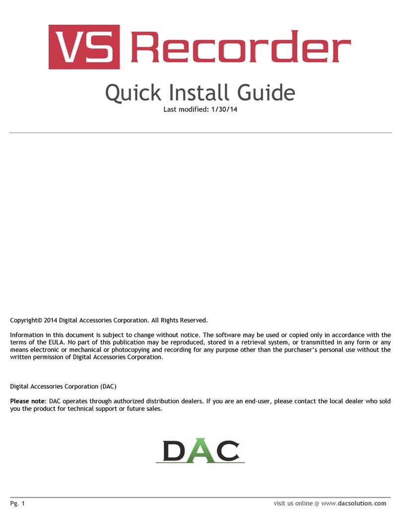 DAC VS Recorder Quick install guide