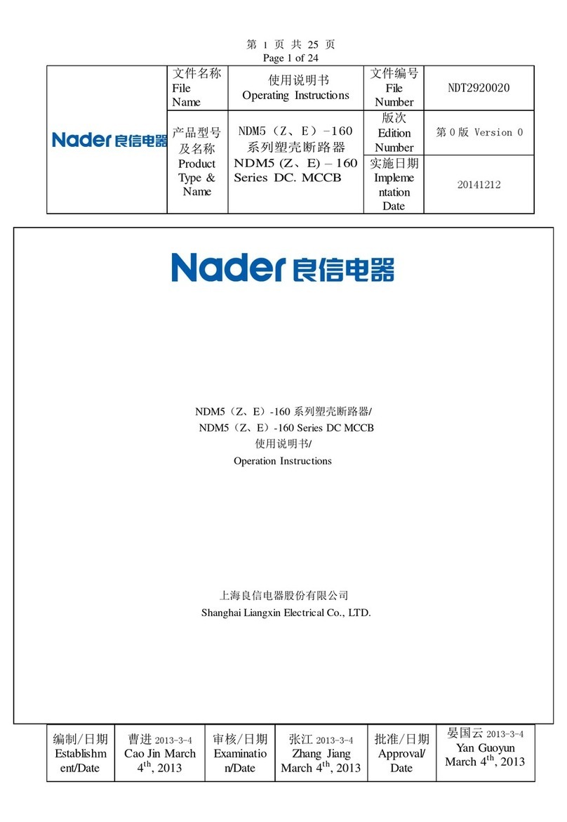 nader NDM5-160 Series User manual