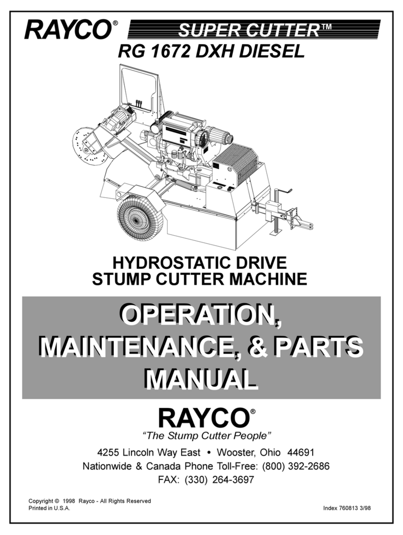 Rayco SUPER CUTTER RG 1672 DXH DIESEL User manual