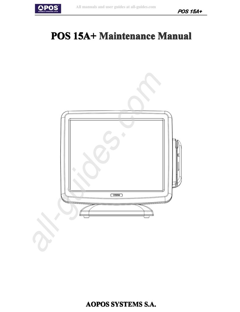 Aopos POS 15A Plus Maintenance manual