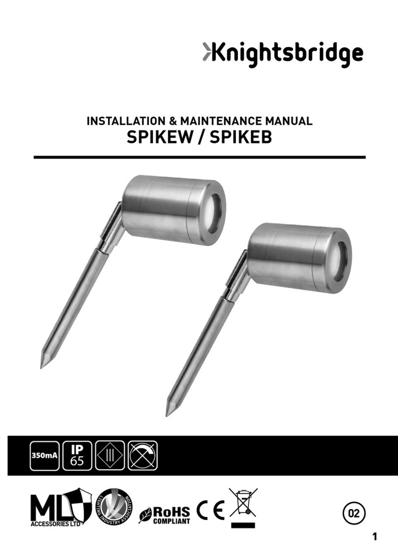 ML Accessories Knightsbridge SPIKEW Installation and maintenance manual