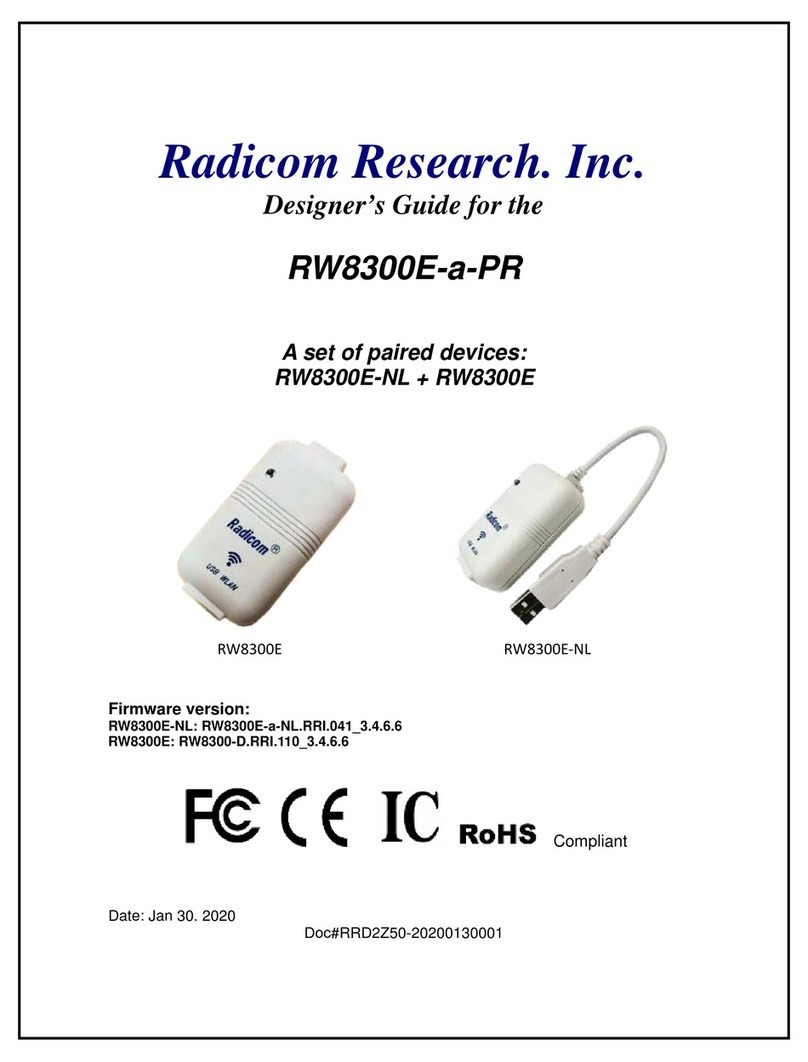 Radicom Research RW8300E-a-PR Designer's guide