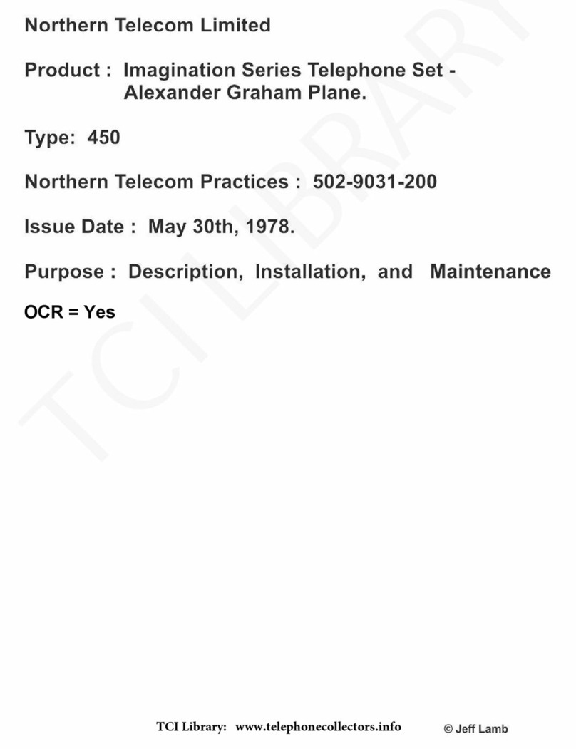 Northern Telecom IMAGINATION QSK450 Operating and installation instructions