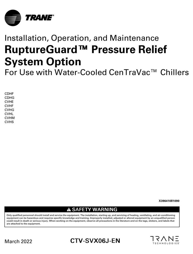 Trane RuptureGuard CDHF Installation and operating instructions Trane RuptureGuard CDHF Installation and operating instructions