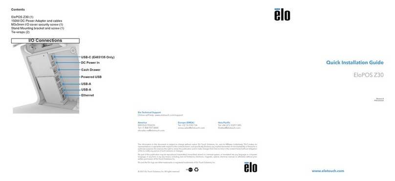 Elo TouchSystems EloPOS Z30 User manual Elo TouchSystems EloPOS Z30 User manual