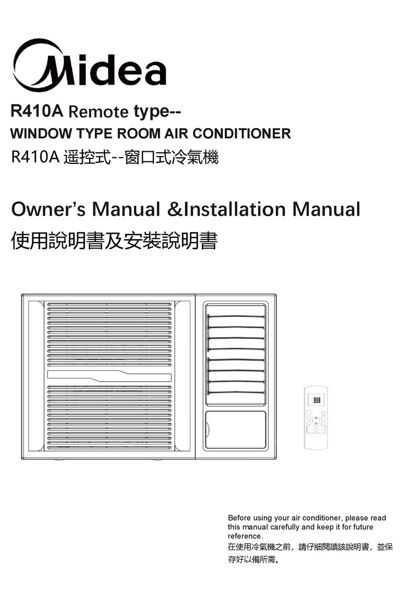 Midea 7000 btu Owners & installation manual