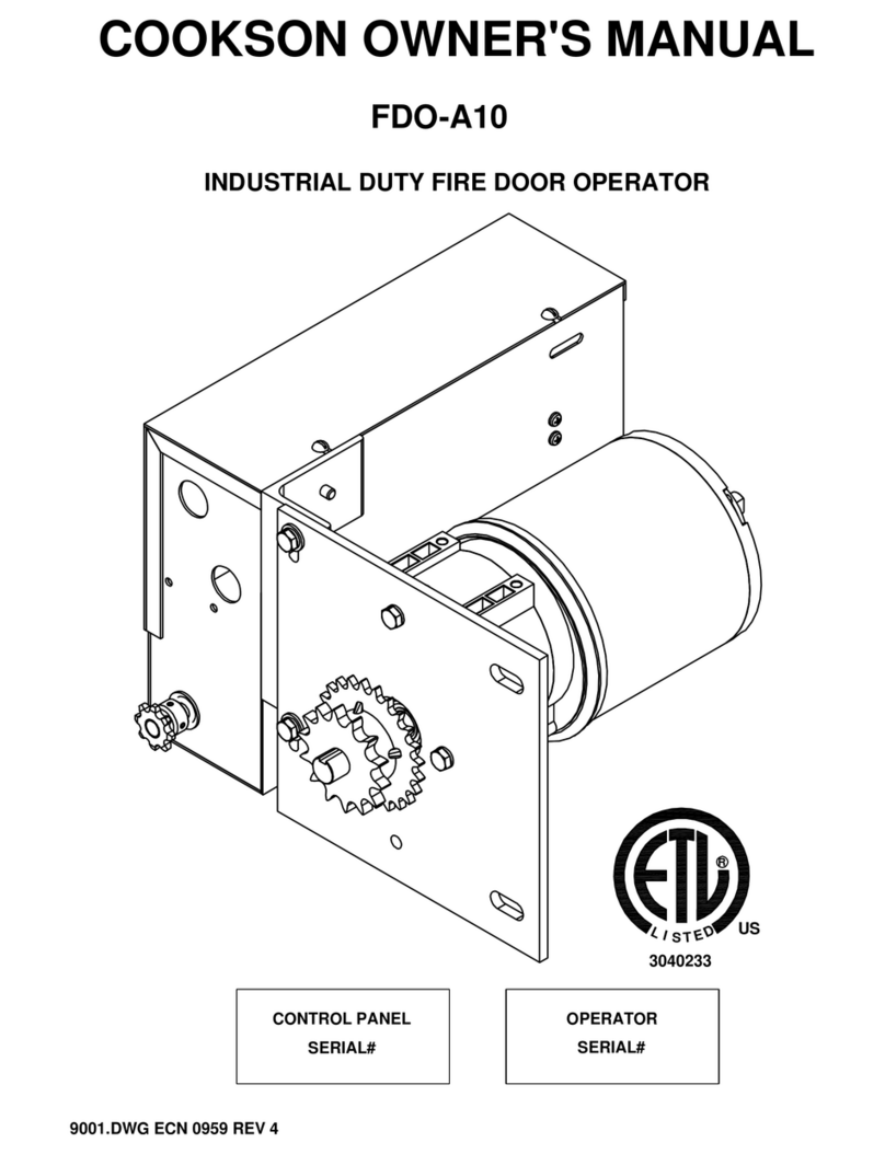 Cookson FDO-A10 owner's manual