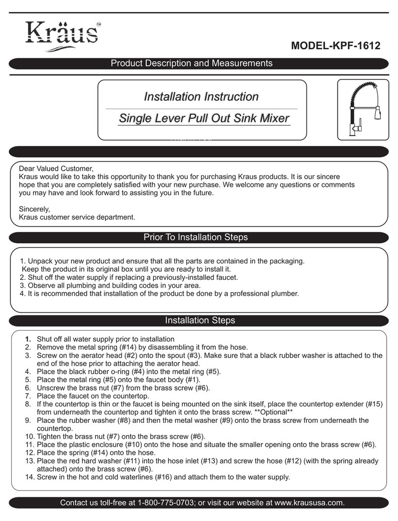 Kraus KPF-1612 Installation instruction