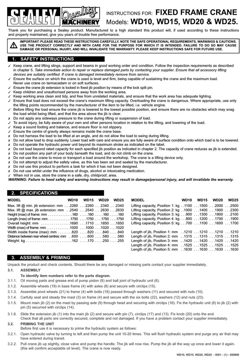 Sealey WD10 User manual