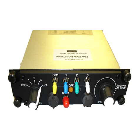 Air Comm Systems ACS 775SL-SP Installation and operation manual