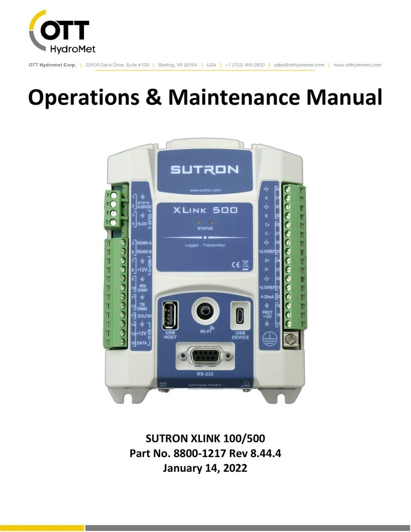 OTT HydroMet SUTRON XLINK 100 Operation & maintenance manual