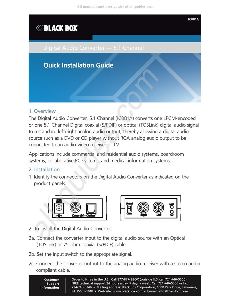 Black Box IC081A User manual Black Box IC081A User manual